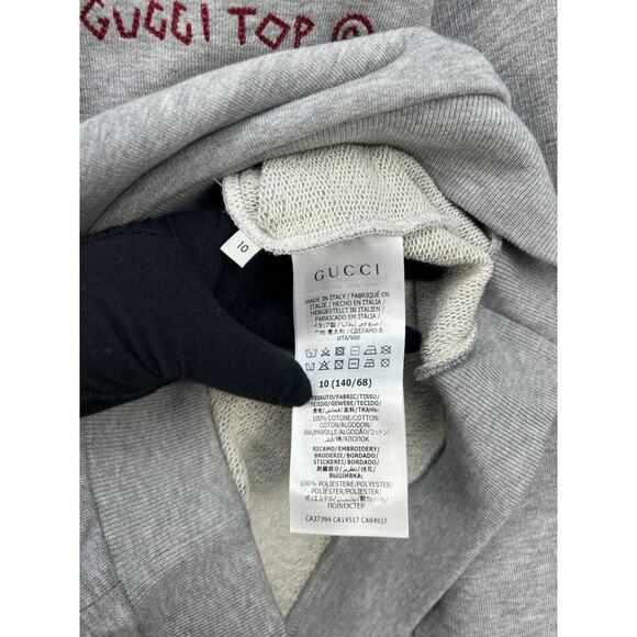 NWT Gucci Kids Hoodie punk print logo in grey size 10 - Picture 11 of 12